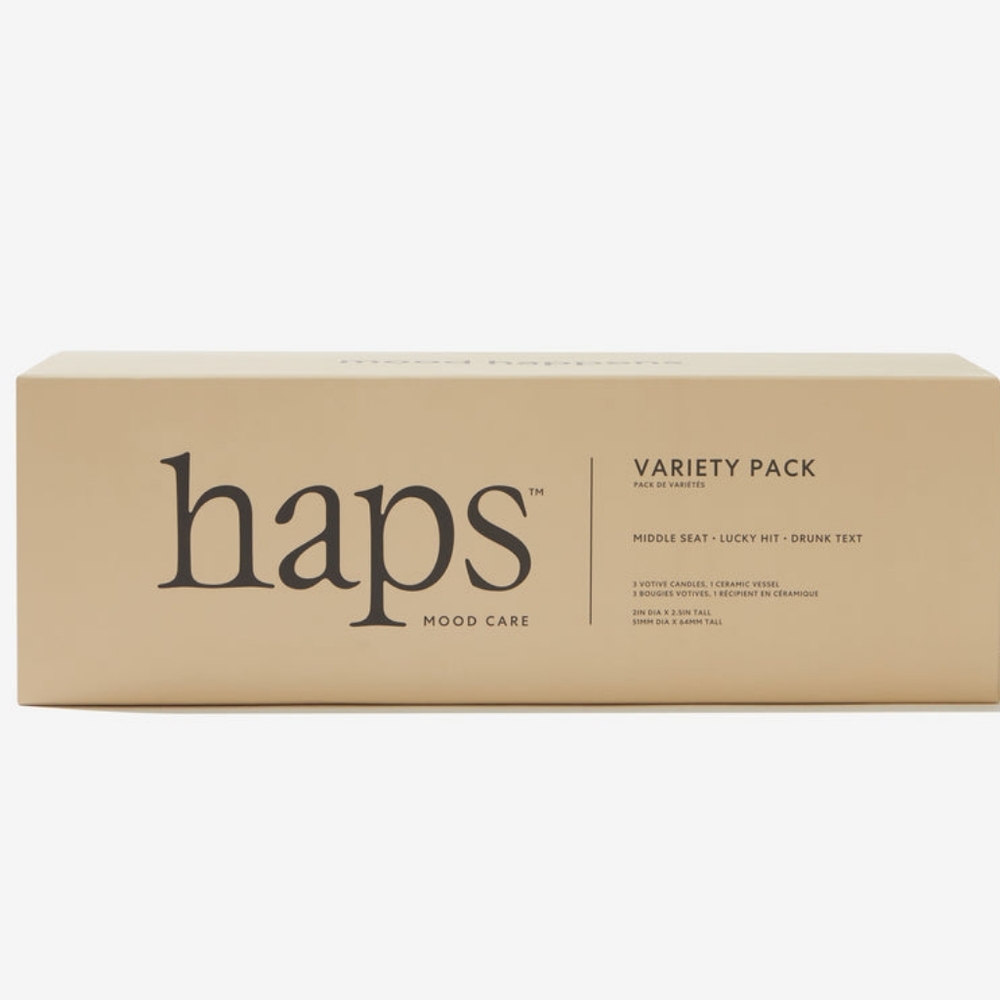 Haps Votive Candle Variety Pack Mood Care  NIB
